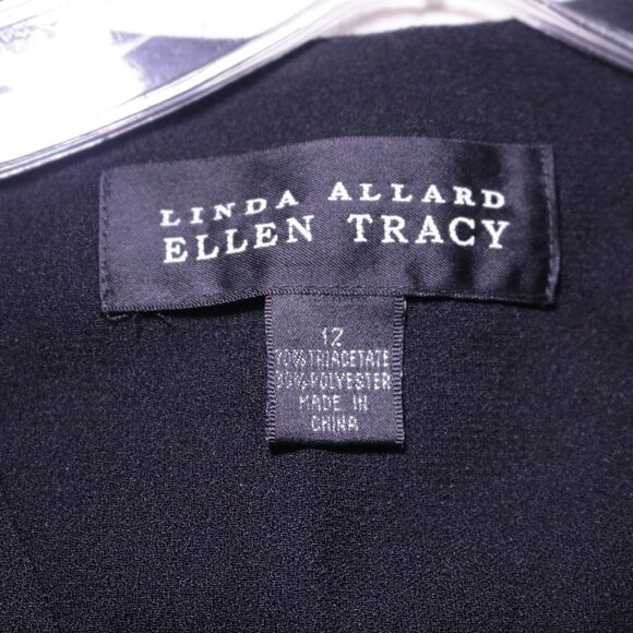 Vintage Fit & Flare Black button down short sleeve knee length dress - Picture 3 of 5